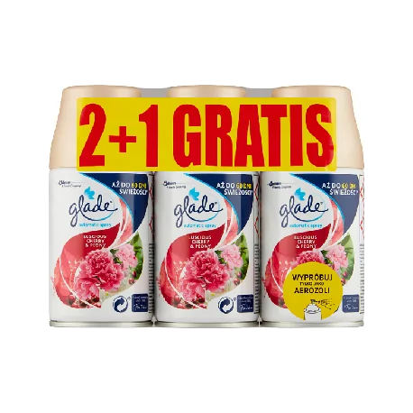 Glade Luscious Cherry & Peony Zapas do automatycznego odświeżacza powietrza 3 szt