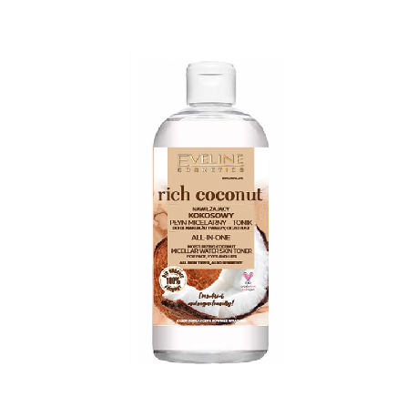 Eveline Rich Coconut nawilżający kokosowy płyn micelarny - tonik 500ml