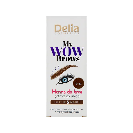 Delia Cosmetics My Wow Brows Henna do brwi brąz 6 ml