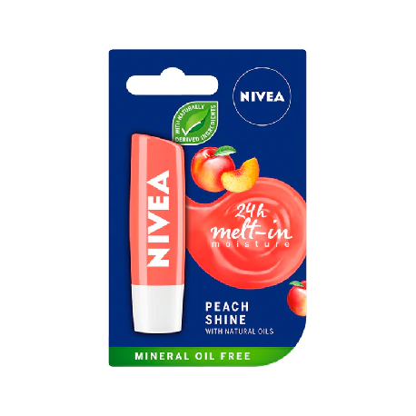NIVEA Peach Shine Pielęgnująca pomadka do ust 5 g