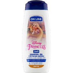 On Line Disney Princess 3in1 Muffin Szampon żel i płyn do kąpieli 400 ml