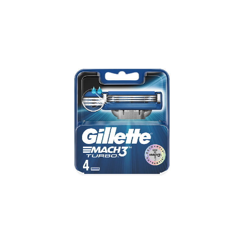 Gillette Mach3 Turbo nożyki wymienne do maszynki 4 sztuki