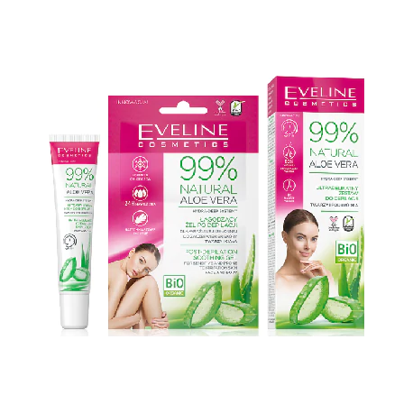 Eveline 99% Natural Aloe Vera Ultradelikatny zestaw do depilacji twarzy i podbródka