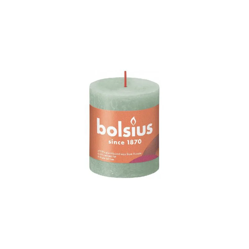 Bolsius świeca Rustic 80/68 Sage Green