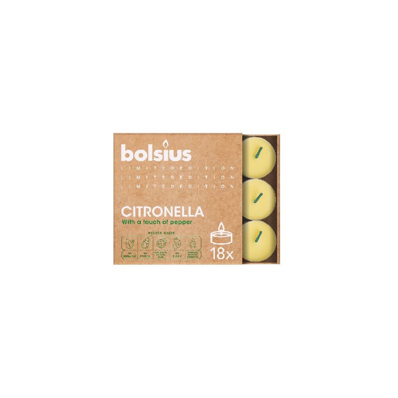 Bolsius podgrzewacze zapachowe Citronella 18szt