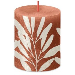 Bolsius świeca Rustic Silhouette 80/68 Rdzawy Róż Szałwia