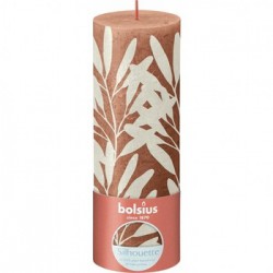 Bolsius świeca Rustic Silhouette 190/68 Rdzawy Róż Szałwia