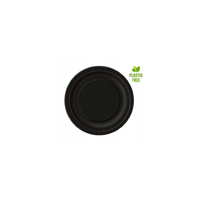 PAW talerze papierowe okrągłe 23 cm stripes (black) eco 10szt