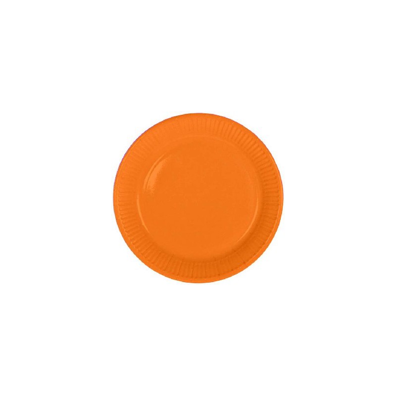 PAW talerze papierowe okrągłe 23 cm stripes (orange) eco 10szt