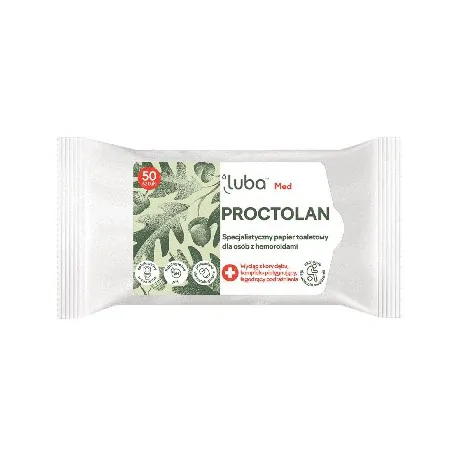 Luba Med Proctolan nawilżający papier toaletowy 50szt