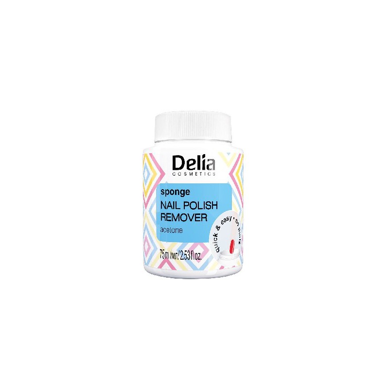Delia zmywacz do paznokci acetonowy z gabką 75ml