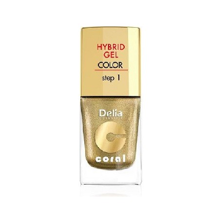 Delia Coral Hybrid Gel hybrydowy lakier do paznokci 28 złoty