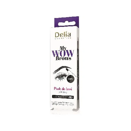 Delia My Wow Brows piórkowy marker do brwi czarny