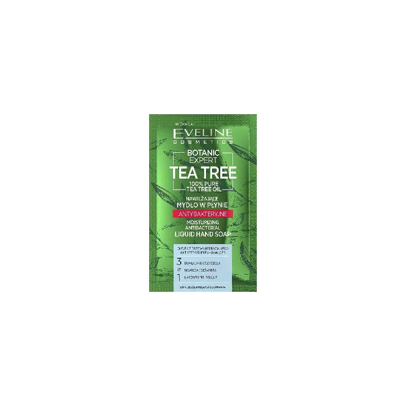 Eveline Botanic Expert Tea Tree nawilżające mydło do rąk antybakteryjne 75ml saszetka