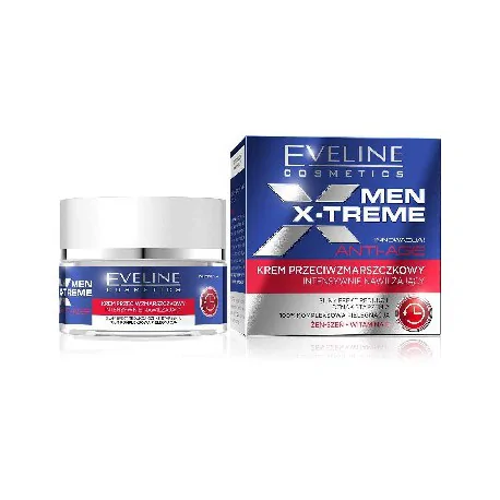 Eveline Men X-Treme Anti-Age przeciwzmarszczkowy krem intensywnie nawilżający 50ml