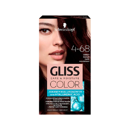 Schwarzkopf Gliss Color Farba do włosów ciemny mahoń 4-68