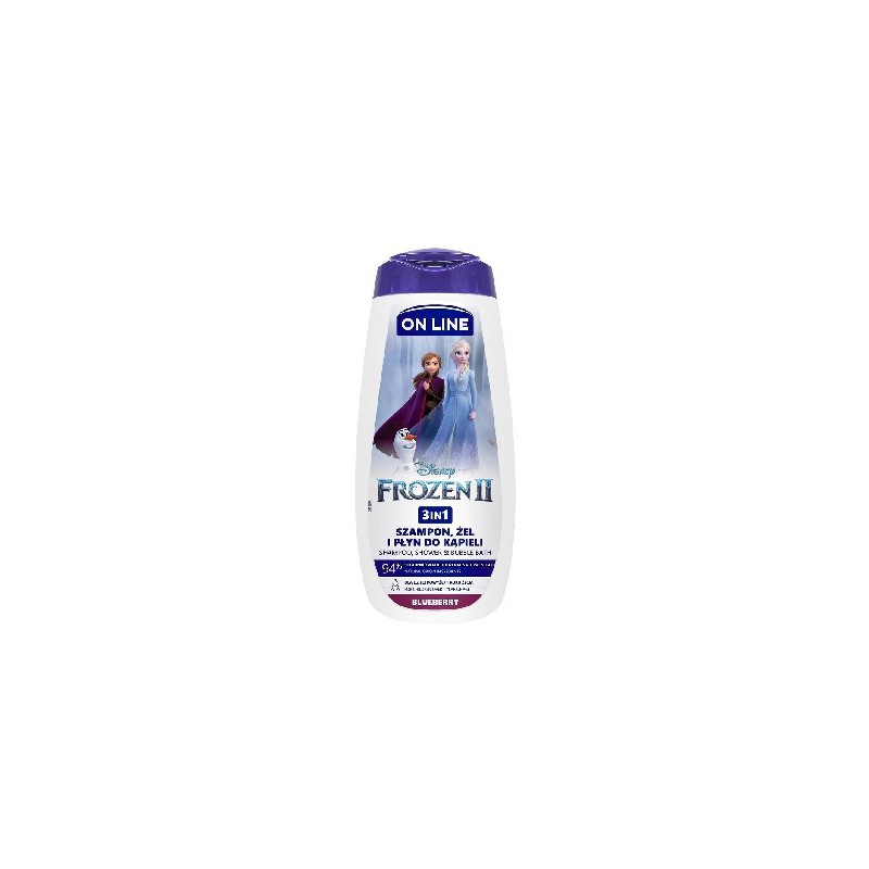 On Line szampon i żel 3w1 Disney Frozen Blueberry 400ml