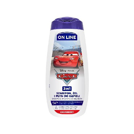 On Line szampon i żel 3w1 Disney Cars 400ml