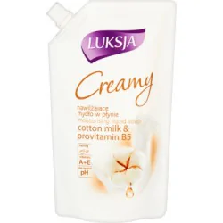 Luksja Creamy Cotton Milk & Provitamin B5 Nawilżające mydło w płynie opakowanie uzupełniające 400 ml