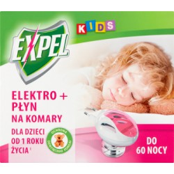 Expel Kids elektro + płyn na komary 60 nocy