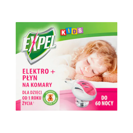 Expel Kids elektro + płyn na komary 60 nocy