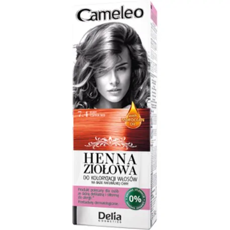 Delia Cosmetics Cameleo Henna ziołowa do koloryzacji włosów 7.4 rudy 75 g