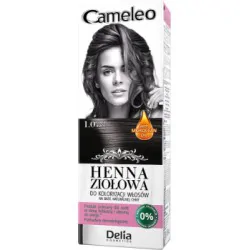 Delia Cosmetics Cameleo Henna ziołowa do koloryzacji włosów 1.0 czarny 75 g width=