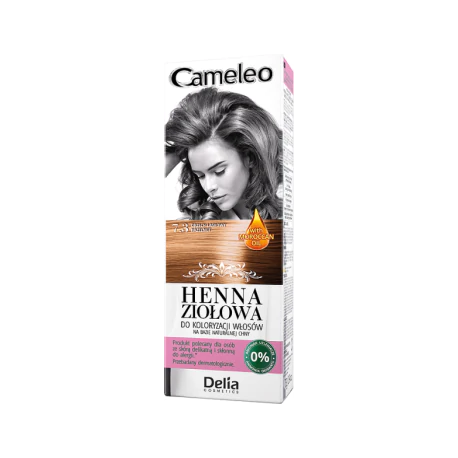 Delia Cosmetics Cameleo Henna ziołowa do koloryzacji włosów 7.3 orzech laskowy 75 g