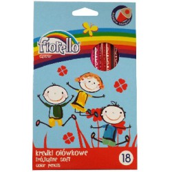 Kredki ołówkowe trójkątne 18 kolorów