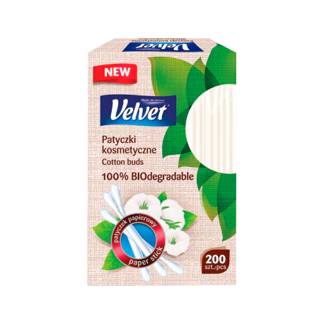 Velvet patyczki kosmetyczne biodegradowalne 200szt
