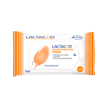 Lactacyd chusteczki do higieny intymnej Femina 15szt