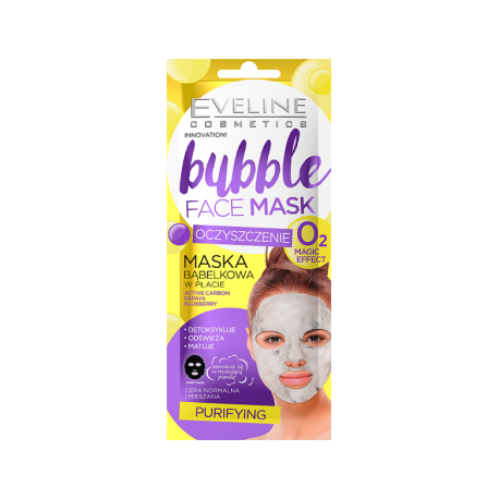 Eveline Maska bąbelkowa w płachcie Bubble Face Mask oczyszczająca