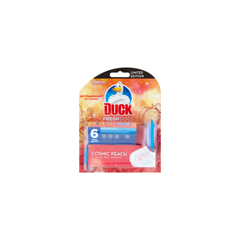 Duck Fresh Discs Cosmic Peach Żelowy krążek do toalety 36 ml
