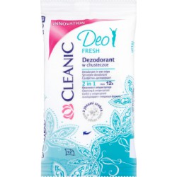 Cleanic Deo Fresh Dezodorant w chusteczce 12 sztuk