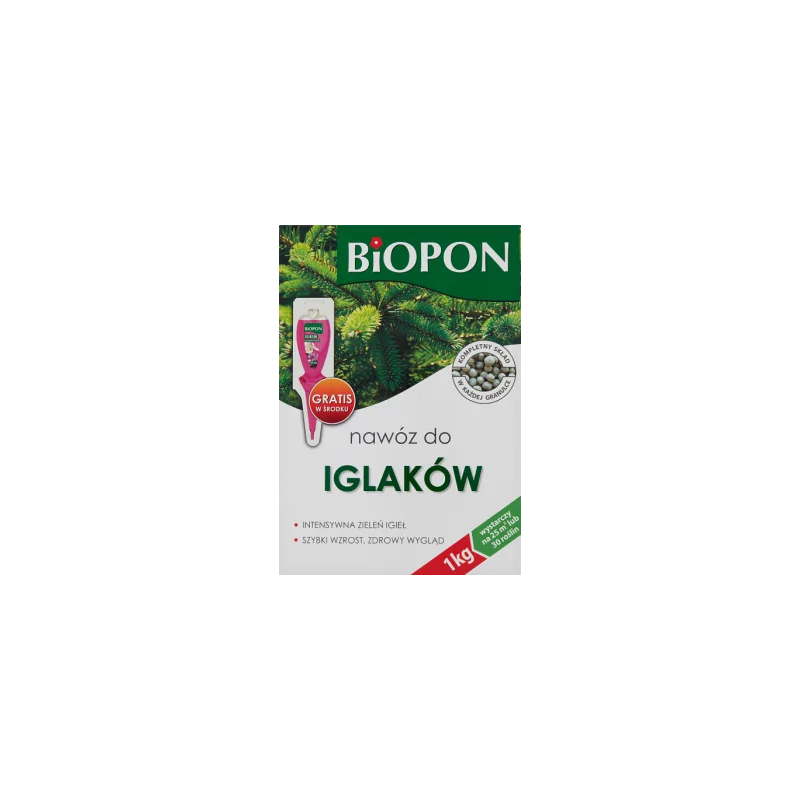 Biopon nawóz do iglaków 1kg + eliksir do storczyków 35ml gratis