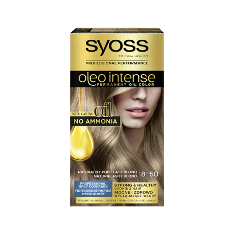 Syoss Oleo Intense Farba do włosów naturalny popielaty blond 8-50