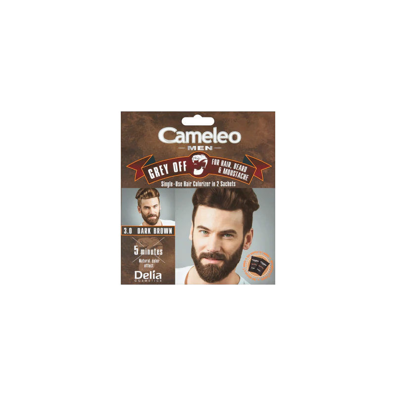 Cameleo Men Grey off 3.0 Dark Brown farba do włosów saszetka