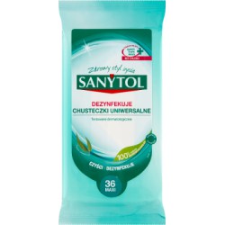 Sanytol Chusteczki czyszczące i dezynfekujące uniwersalne eukaliptus 48 sztuk