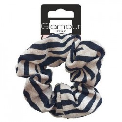 Inter-Vion Gumka do włosów w Zebrę Czarno - Beżowa