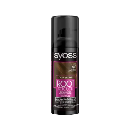 Syoss Root Retoucher Ciemny Brąz zmywalny spray maskujący odrosty 120ml