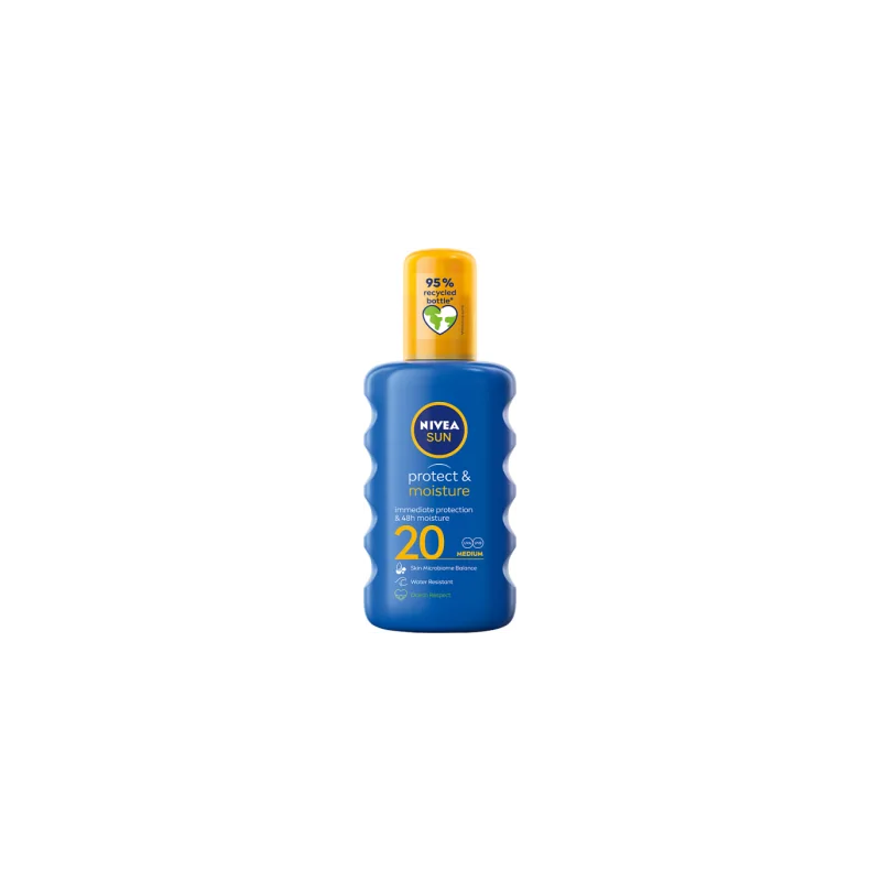 NIVEA Sun Nawilżający balsam w sprayu do opalania Protect&Moisture SPF 20 200 ml