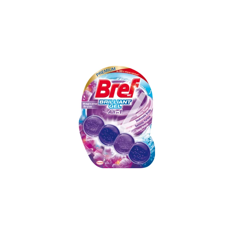 Bref WC Brilliant Gel All in 1 Zawieszka myjąco-zapachowa do muszli WC magiczna bryza 42 g