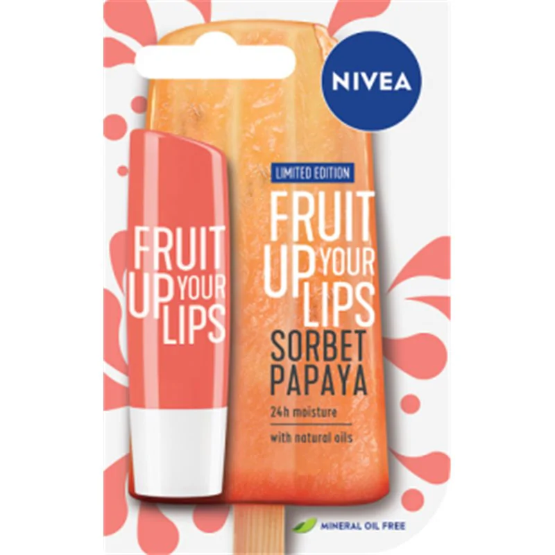 Nivea Peach Shine Brzoskwiniowa Pielęgnująca pomadka do ust 5,5 ml