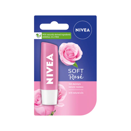 NIVEA Soft Rosé Pielęgnująca pomadka do ust 4,8 g