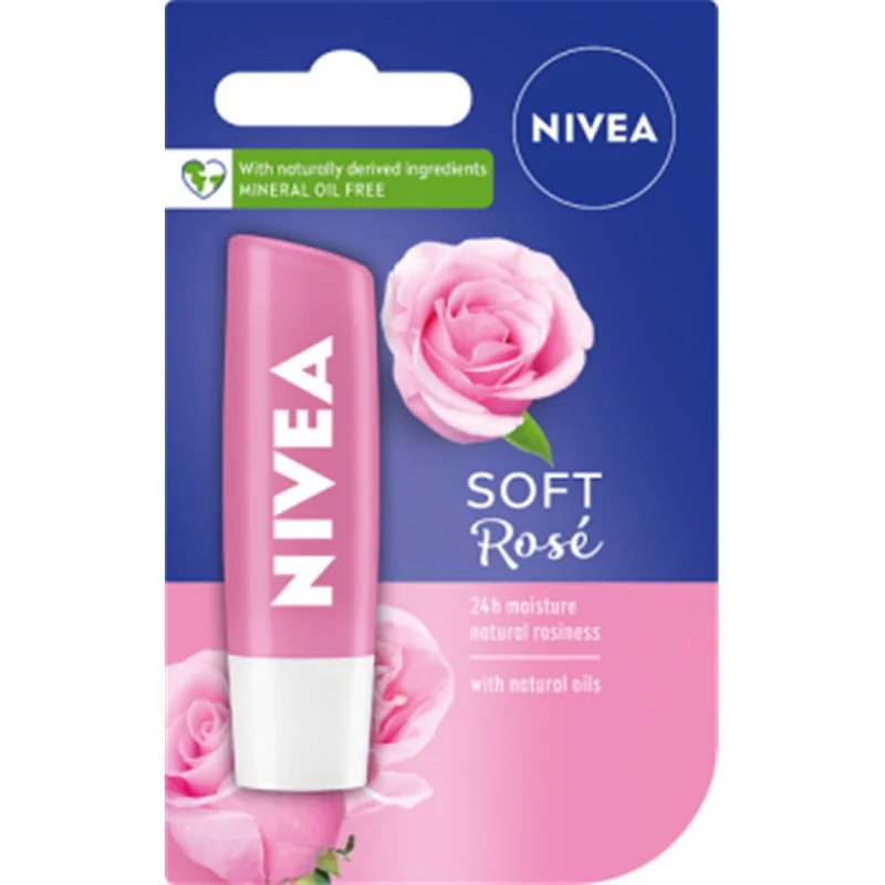 NIVEA Soft Rosé Pielęgnująca pomadka do ust 4,8 g