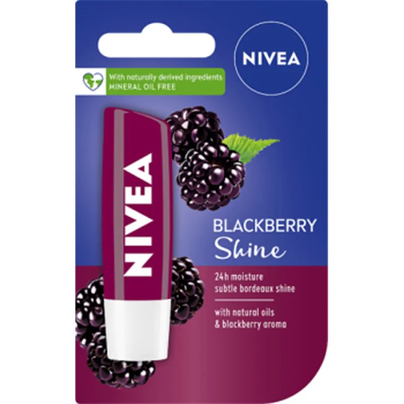 NIVEA Blackberry Shine Pielęgnująca pomadka do ust 4,8 g