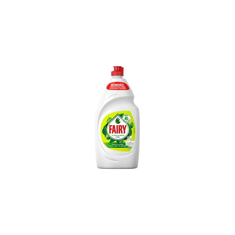 Fairy Clean & Fresh Jabłko Płyn do mycia naczyń zapewniający lśniąco czyste naczynia 900ml