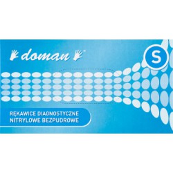 Rękawiczki nitrylowe bezpudrowe Doman S 100 szt