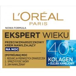Loreal Paris Ekspert Wieku Przeciwzmarszczkowy krem nawilżający na noc 40+ 50 ml