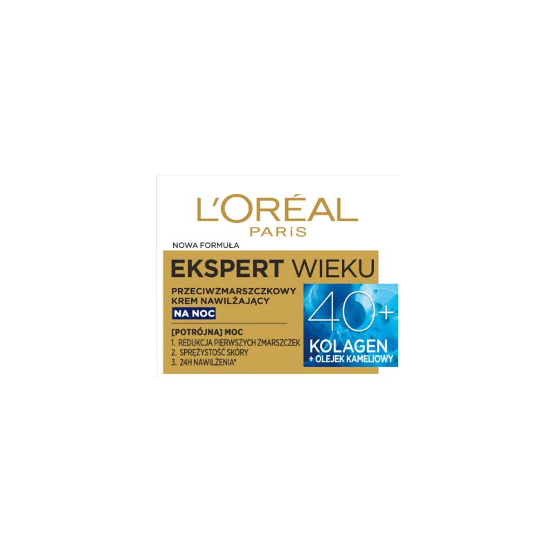 Loreal Paris Ekspert Wieku Przeciwzmarszczkowy krem nawilżający na noc 40+ 50 ml